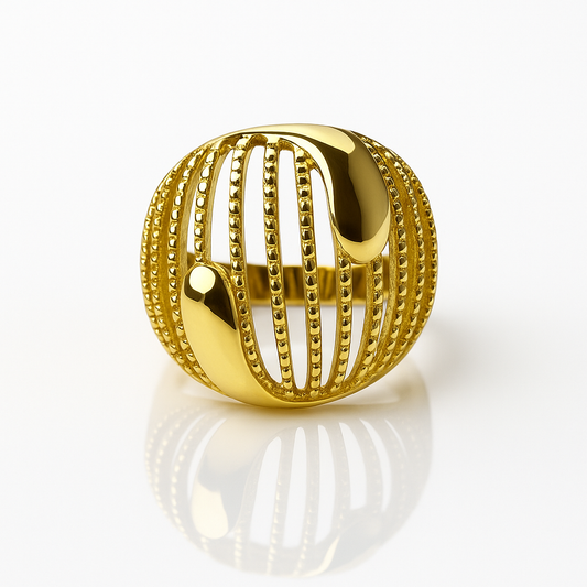 Golden Harmony Cage Ring