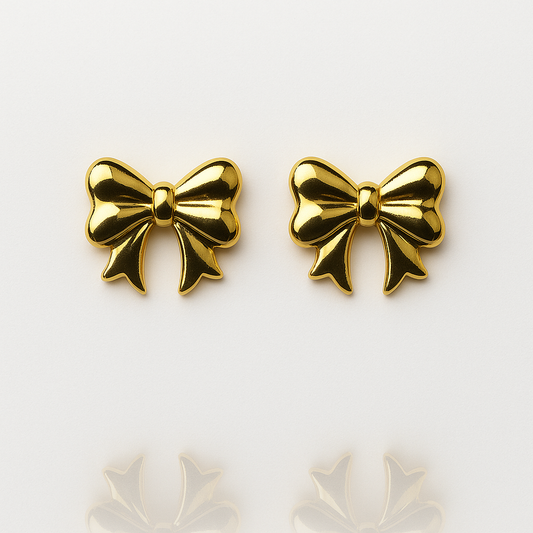 Gold Bow Earrings