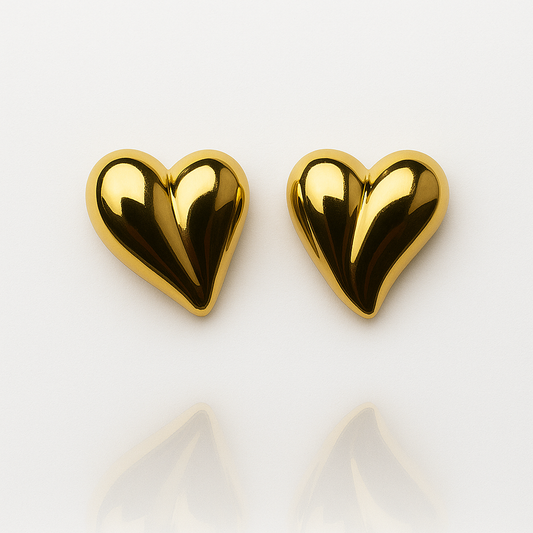 Gold Heart Earrings