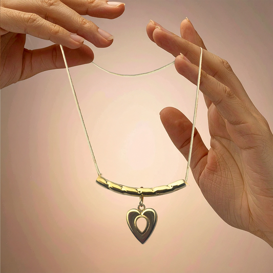 Golden Embrace Heart Necklace